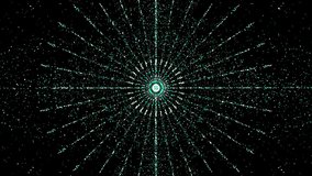 Looping symmetric star abstract motion design on black background