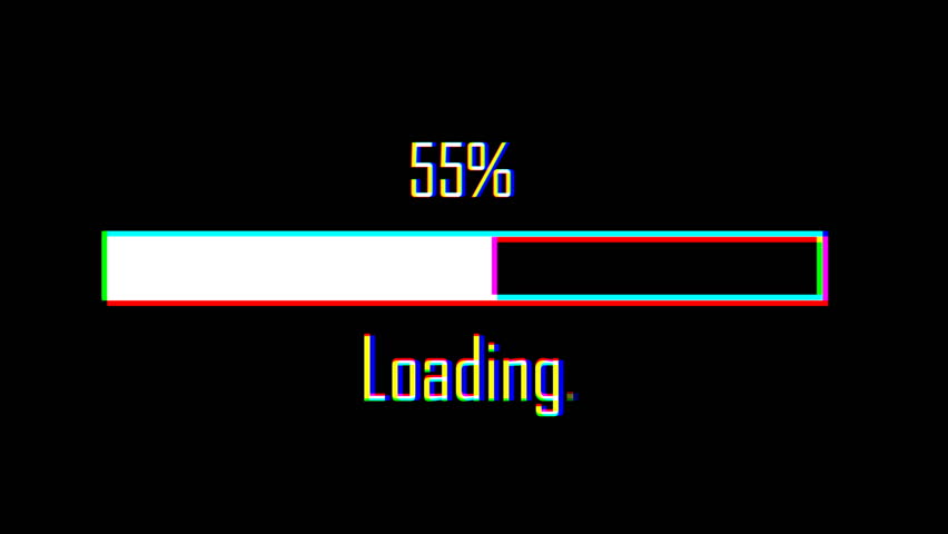 Glitch Loading Bar Animation Over Stock Footage Video (100% Royalty ...
