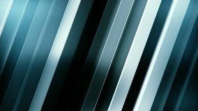 Bright blue striped geometric background. 3d render abstract texture. Diagonal lines motion pattern for business presentation. Seamless loop.