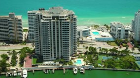Miami 4k aerial video footage