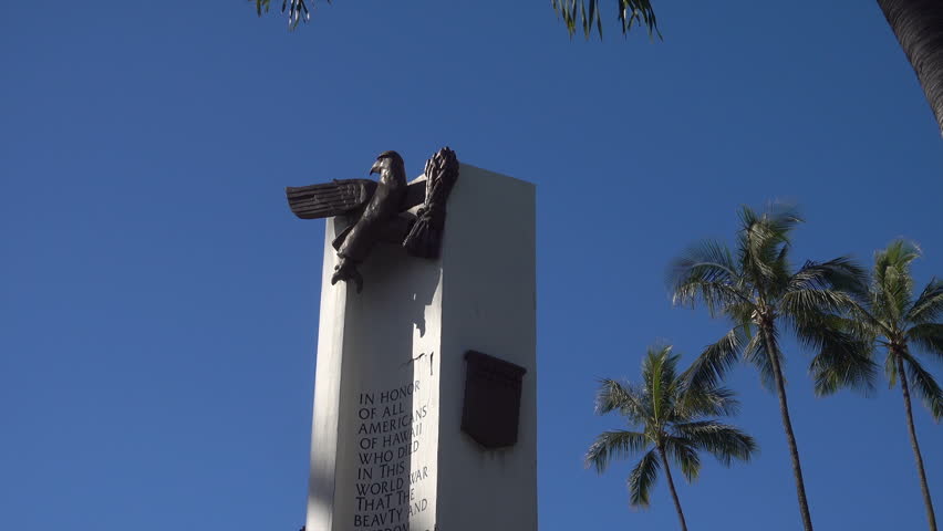 World War II war memorial, Honolulu, Hawaii, USA