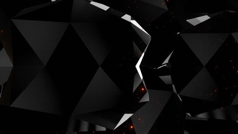 Dark black background diamonds edges seamless loop