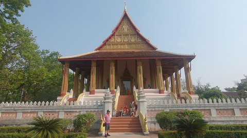 VIENTIANE, LAOS - MARCH 2019; Haw Pha Kaew Temple 