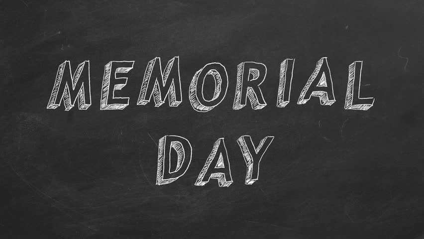 Video Stok hand drawing animated text "memorial day" (100% Tanpa ...