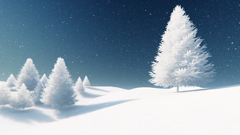 Beautiful Christmas background, snowing 4K