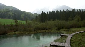 Wonderful Slovenia on kranjska Gora and the natural reserve of Zelenci. 4K VIDEO 
