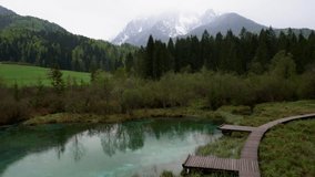 Wonderful Slovenia on kranjska Gora and the natural reserve of Zelenci. 4K VIDEO 
