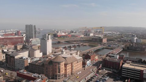 Belfast City Drone Aerial View