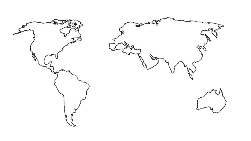 Контурная карта мира распечатать а4