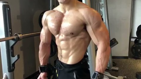 Muscles of an Asian man 