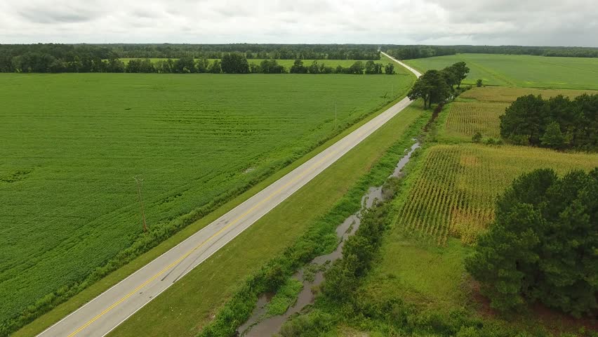 Farm land in rural South Carolina