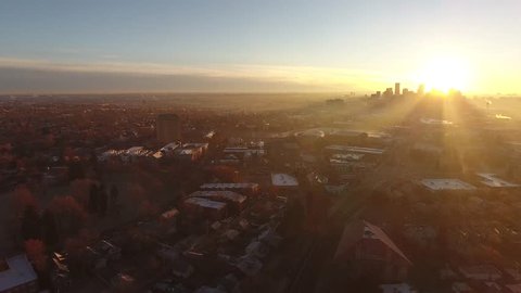 Morning light in Denver, Colorado