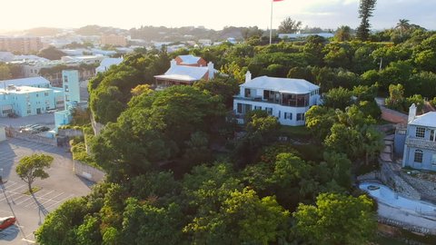 Aerial Forward: Relaxing Homes in the Village of Bermuda in Spanish Point, Bermuda