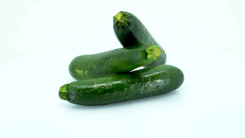 3 cucumbers center frame in 4k 3840 x 2160 Rotating Loop-able 360 Degree Rotation