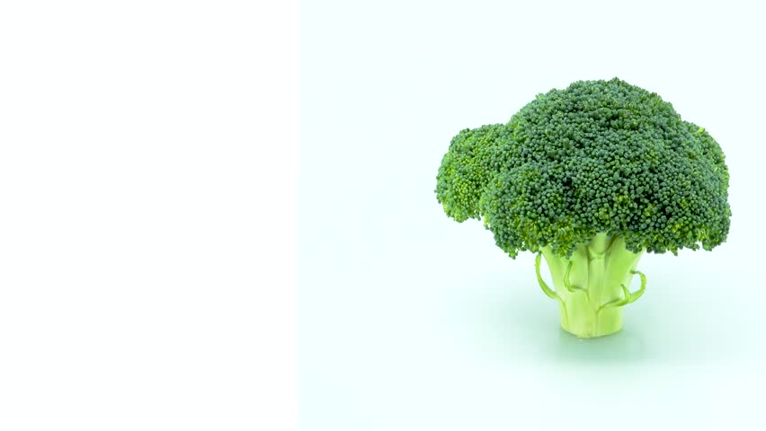 Broccoli bunch frame right in 4k 3840 x 2160 Rotating Loop-able 360 Degree Rotation