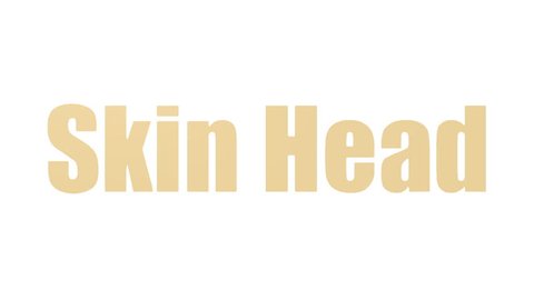 Skin Head Animated Tagcloud Isolated