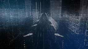 Digital technology office building of a smart city futuristic connected network - 3D animation rendering - Powered by Shutterstock - Get 15% off with code: PIKWIZARD15