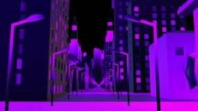 Jazz art neon city colorful 3D cityscape architecture design street - 3D animation rendering - Powered by Shutterstock - Get 15% off with code: PIKWIZARD15