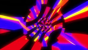 Dynamic bright glich video or effect of motion in the bright space, 3d rendering computer generated background