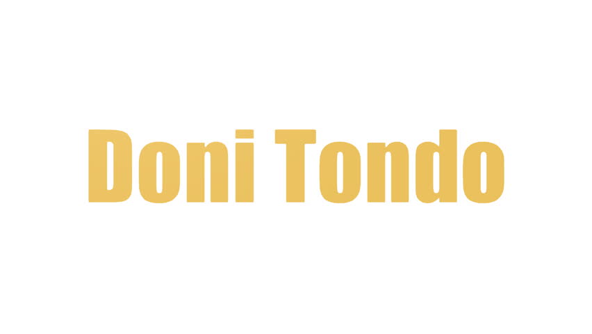 Doni Tondo Word Cloud Animated Isolated On White
