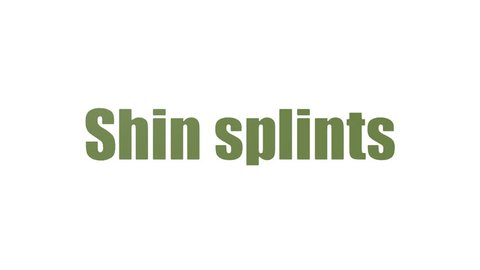 Shin Splints Tagcloud Animated Isolated On White