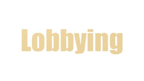 Lobbying Tag Cloud Animated Isolated