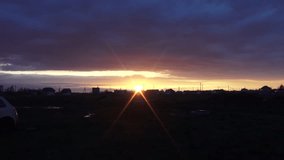 sunset in the slums time lapse video full hd.
