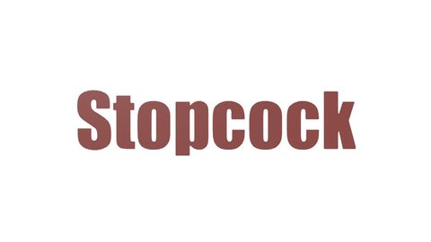 Stopcock Tag Cloud Animated Isolated On White