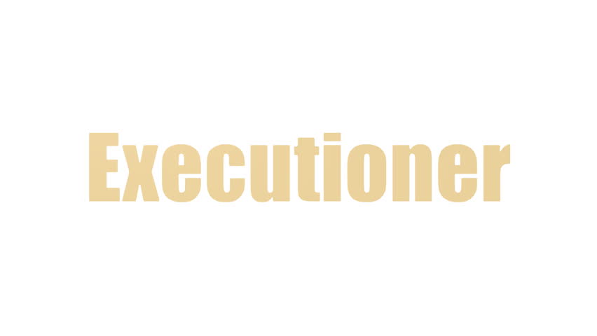Executioner Wordcloud Animated Isolated On White