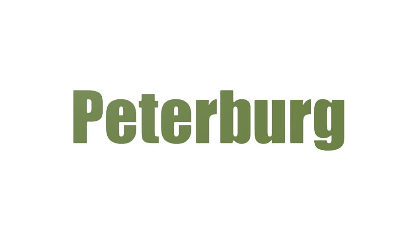 Peterburg Tagcloud Looping Animated Isolated