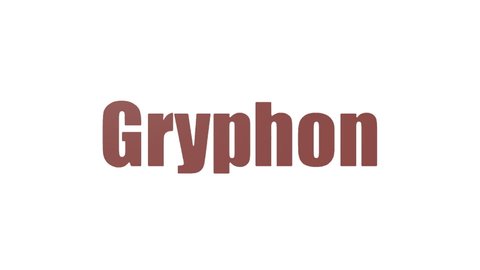 Gryphon Tagcloud Animated On White Background