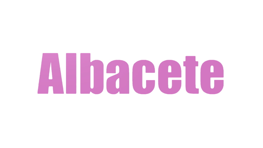 Albacete Tag Cloud Animated On White Background