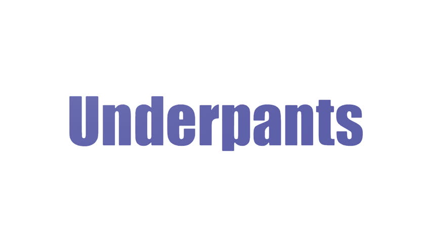 Underpants Word Cloud Animated On White Background