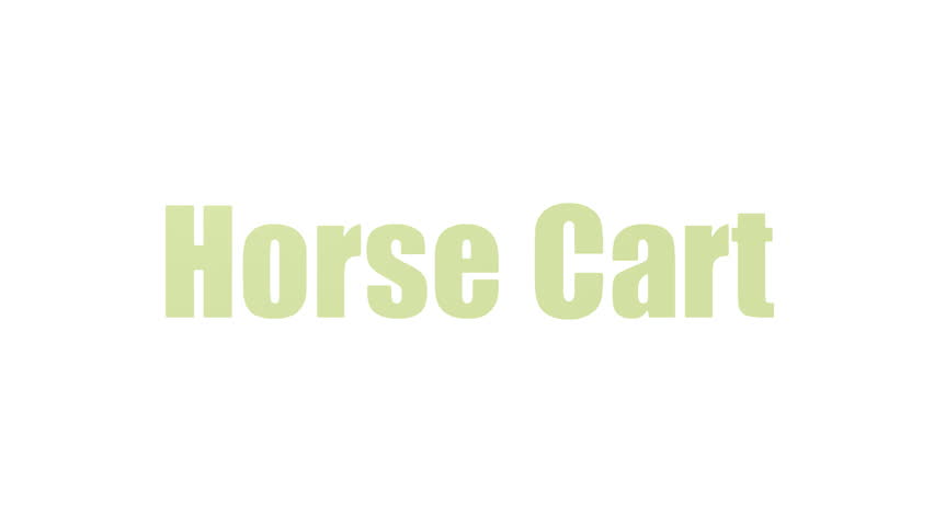 Horse Cart Tag Cloud Animated On White Background