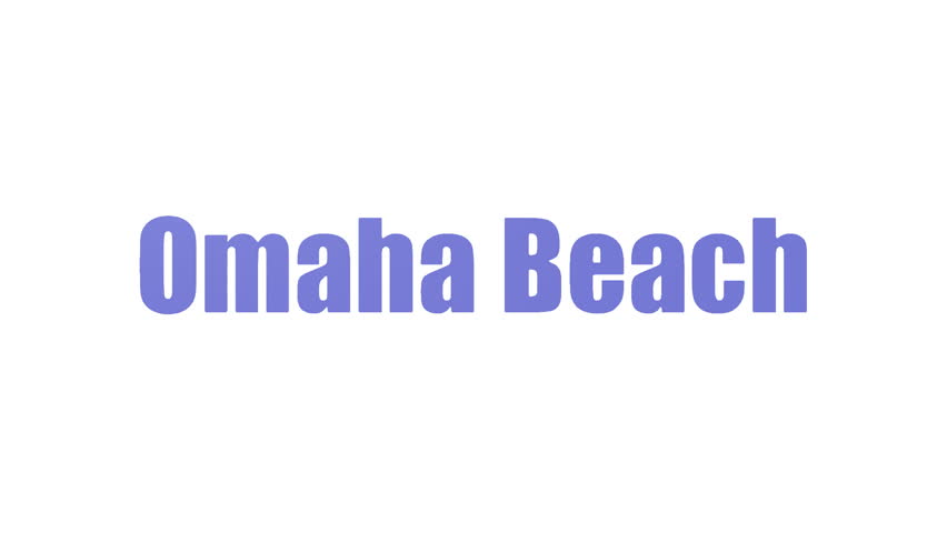 Omaha Beach Wordcloud Animated Isolated