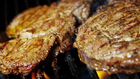 Flame Grilling Fresh T-Bone Beef Steak Diet Living Protein Modern Appliance