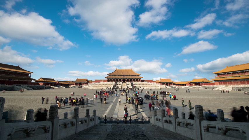 4K Time Lapse of Hall of Supreme Harmony, the Forbidden City, Beijing, China
