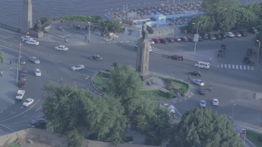 Aerial view of Opera Square,Giza Egypt at morning uncolored 