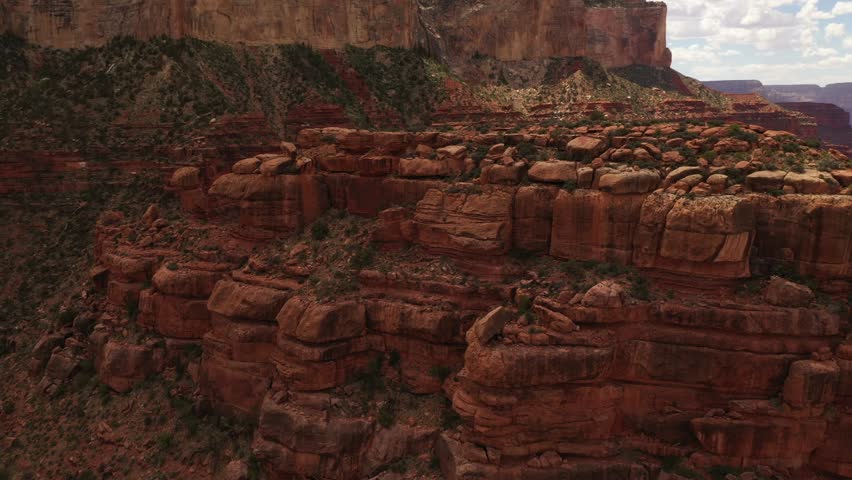 Grand Canyon National Park Arizona Colorado River Sunny Summer Aerial 4K