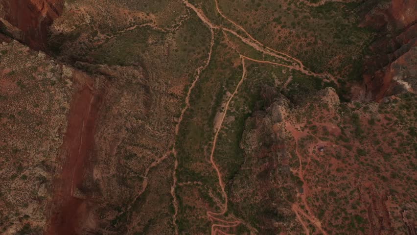 Grand Canyon National Park Arizona Colorado River Sunny Summer Aerial 4K