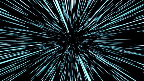 Hyperspace. Light Speed animation in 4K