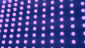 Abstract background of blurry blue led lights. 4K video