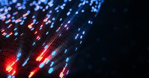 Abstract blue and orange digital binary code matrix background with flare. Futuristic Big data information technology, data center, block chain, server, internet, hi-speed. 3D rendering - Powered by Shutterstock - Get 15% off with code: PIKWIZARD15