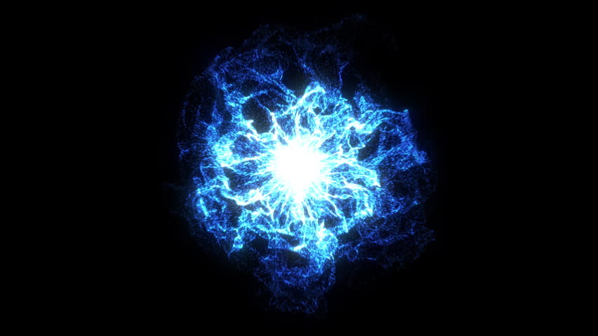 Plasma burst. Blue Energy Blast.