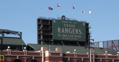 Arlington, Texas - April 19, 2019:Texas Rangers Globe Life Park 