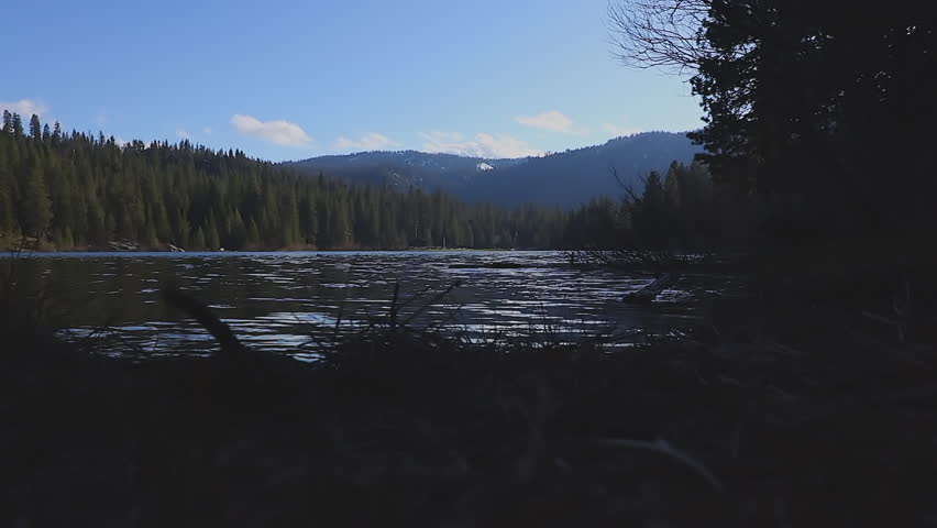 Dusk Sunset On The Edge Of Hume Lake In The Sierra Nevada California