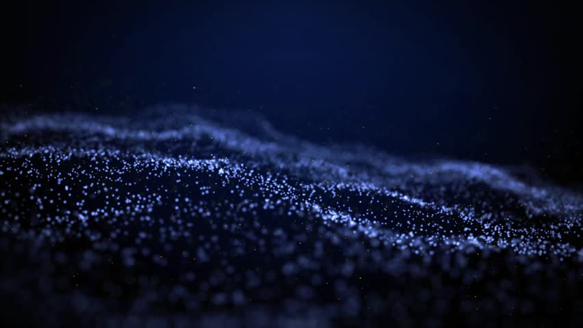 Abstract Blue Particles on black background | Shutterstock HD Video #1029376460