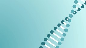 Abstract animated motion background with DNA strings