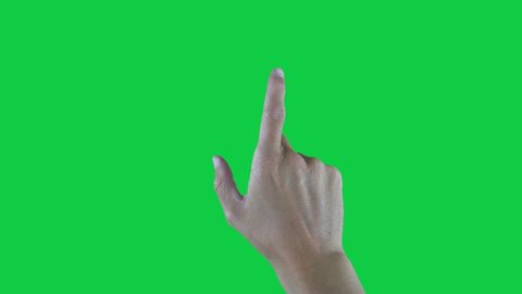 9 Touchscreen Hand Gestures, Green Screen