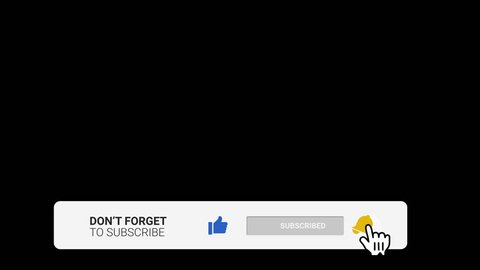 Please don't forget to Subscribe, follow, like and Click the Bell Icon Floating Bar Transparent isolated animation Video